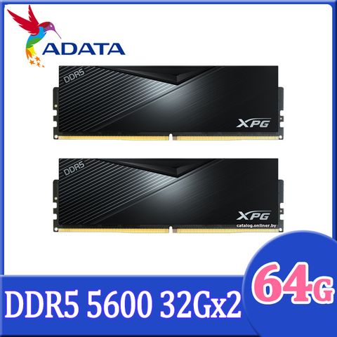 ADATA 威剛 XPG Lancer DDR5 5600 64GB(32Gx2) 桌上型超頻記憶體(黑色)(AX5U5600C3632G-DCLABK)