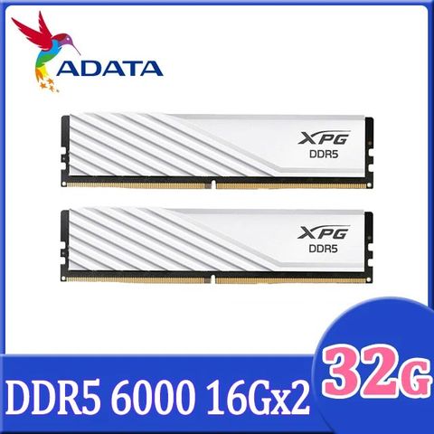 ADATA 威剛 XPG Lancer Blade DDR5 6000 32GB(16Gx2) 桌上型超頻記憶體(白色)(AX5U6000C3016G-DTLABWH)