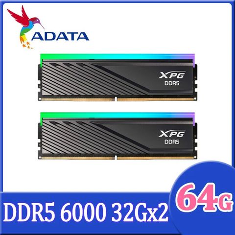 ADATA 威剛 XPG Lancer DDR5 6000 64GB(32Gx2) 桌上型超頻記憶體(黑色)(AX5U6000C3032G-DTLABRBK)