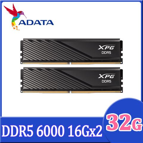 ADATA 威剛 XPG Lancer Blade DDR5 6000 32GB(16Gx2)桌上型超頻記憶體(黑色) (AX5U6000C3016G-DTLABBK)