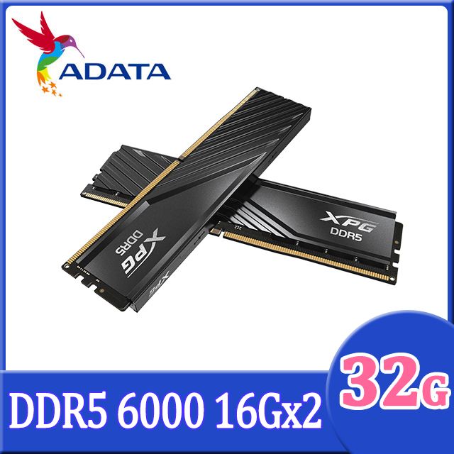 ADATA 威剛 XPG Lancer Blade DDR5 6000 32GB(16Gx2) 桌上型超頻記憶體(黑色)(AX5U6000C4816G-DTLABBK)