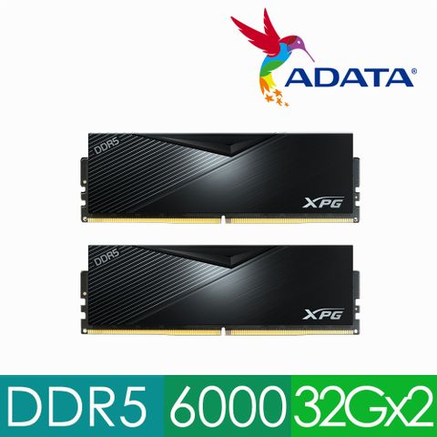 ADATA 威剛 XPG Lancer DDR5 6000 64GB(32Gx2) 桌上型超頻記憶體(黑色)(AX5U6000C3032G-DCLABK)