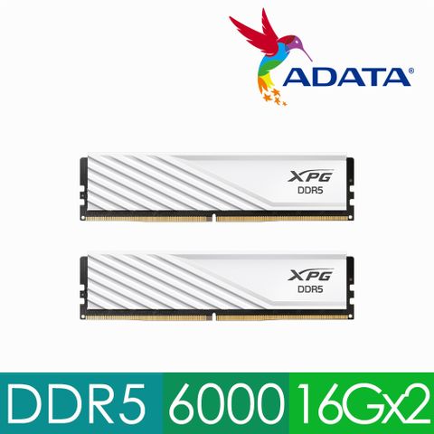 ADATA 威剛XPG Lancer Blade DDR5 6000 32GB(16Gx2) 桌上型超頻記憶體(白色)(AX5U6000C3016G-DTLABWH)