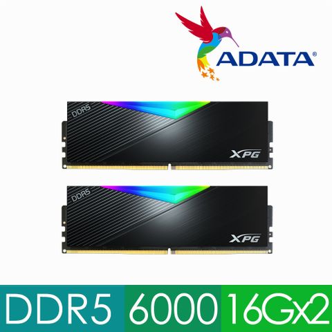 ADATA 威剛 XPG LANCER RGB DDR5 6000 32G (16GBx2) 電競桌上型記憶體 (黑色)(AX5U6000C3016G-DCLARBK)