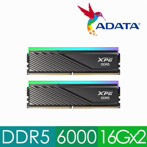 ADATA 威剛 LANCER Blade RGB DDR5 6000 32GB(16Gx2) 電競桌上型記憶體 黑(AX5U6000C2816G-DTLABRBK)