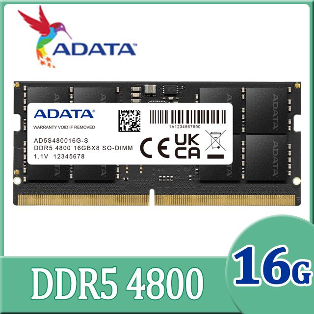 ADATA 威剛DDR5 4800 32GB 筆記型記憶體(AD5S480032G-S) - PChome 24h購物