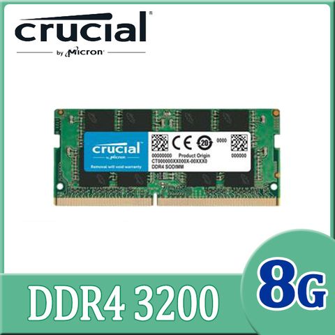 Micron Crucial 美光 DDR4 3200 8GB 筆記型記憶體 (CT8G4SFRA32A)