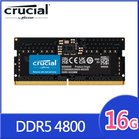 Micron Crucial NB-DDR5 4800 16G 筆記型記憶體(CT16G48C40S5)
