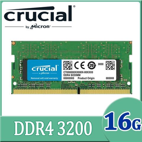 Micron 美光 Crucial DDR4 3200 16G 筆記型記憶體(原生3200)(CT16G4SFS832A)