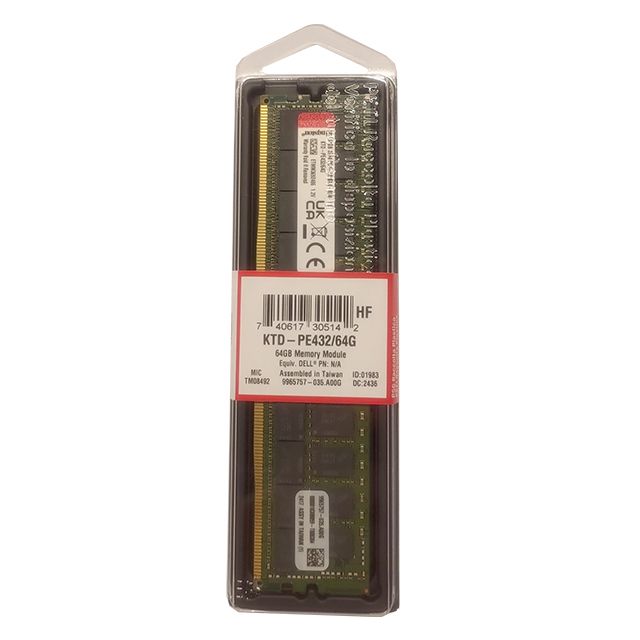 Kingston 金士頓 64GB DDR4-3200MT/s Reg ECC DELL伺服器專用記憶體(KTD-PE432/64G)