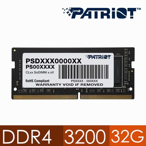 Patriot 美商博帝 DDR4 3200 32GB 筆記型記憶體