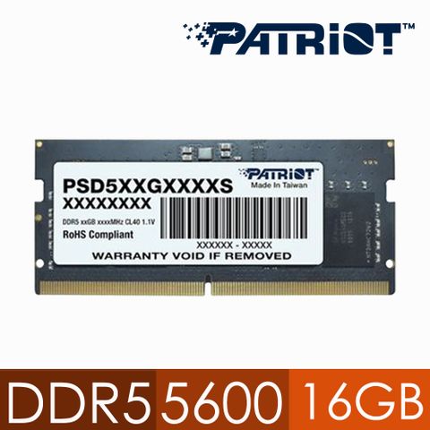 Patriot 美商博帝 DDR5 5600 16GB 筆記型記憶體
