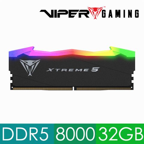 Patriot 美商博帝 VIPER XTREME 5 RGB DDR5 8000 32GB(16GBx2) 桌上記憶體