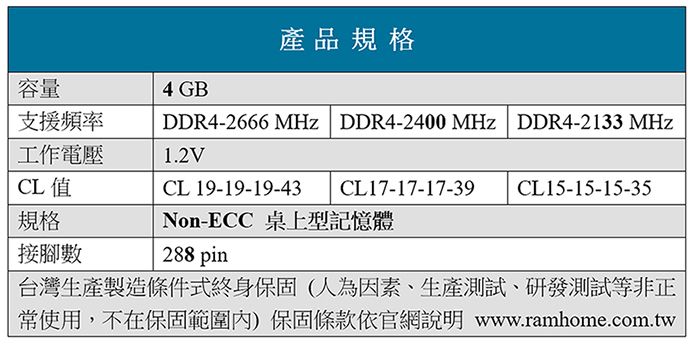 ORCA 威力鯨DDR4 2400 8GB(4GBX2) 桌上型電腦記憶體- PChome 24h購物