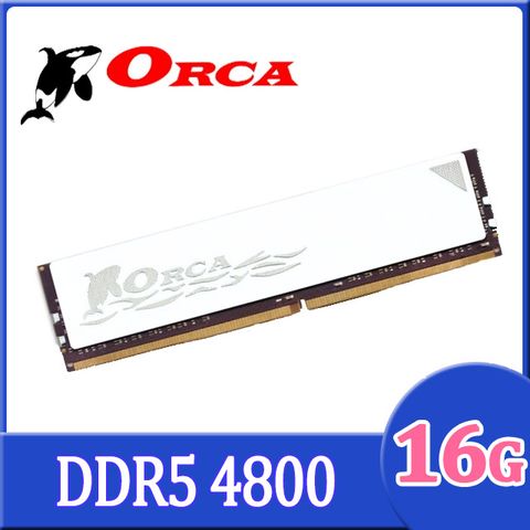 ★C/P Memory 首選★ORCA 威力鯨 DDR5 16GB 4800 桌上型記憶體-白