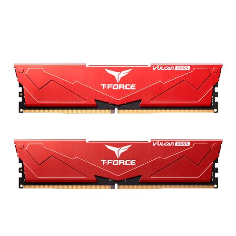 TEAM 十銓 T-FORCE  VULCAN 火神系列 DDR5-6400 32GB(16Gx2) CL40 紅色 桌上型超頻記憶體