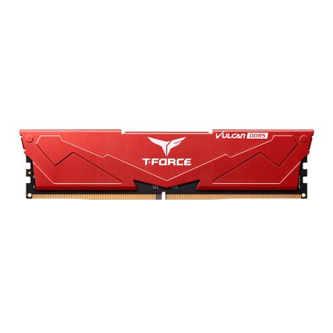 【TEAM 十銓】電競T-FORCE VULCAN 火神系列 DDR5-5600 32GB  紅色 桌上型超頻記憶體