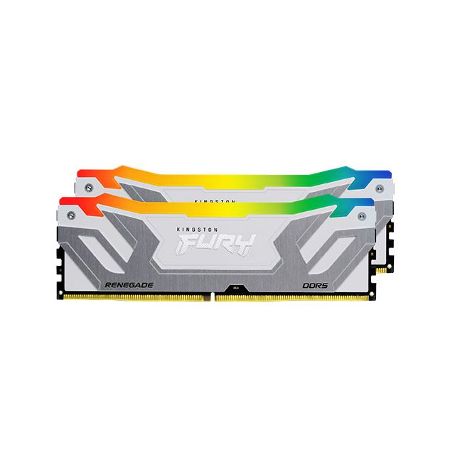 Kingston 金士頓 FURY Renegade 反叛者 DDR5 8400 48GB(24GBx2) RGB桌上型超頻記憶體-白 (KF584CU40RWAK2-48)