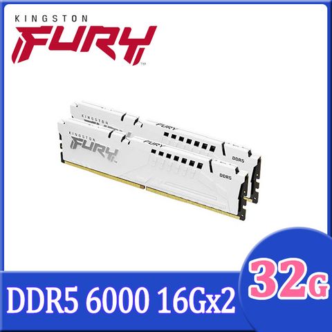 Kingston 金士頓 FURY Beast 獸獵者DDR5 6000 64GB(32GBx2)桌上型超頻記憶體(KF560C36BBEK2-64)