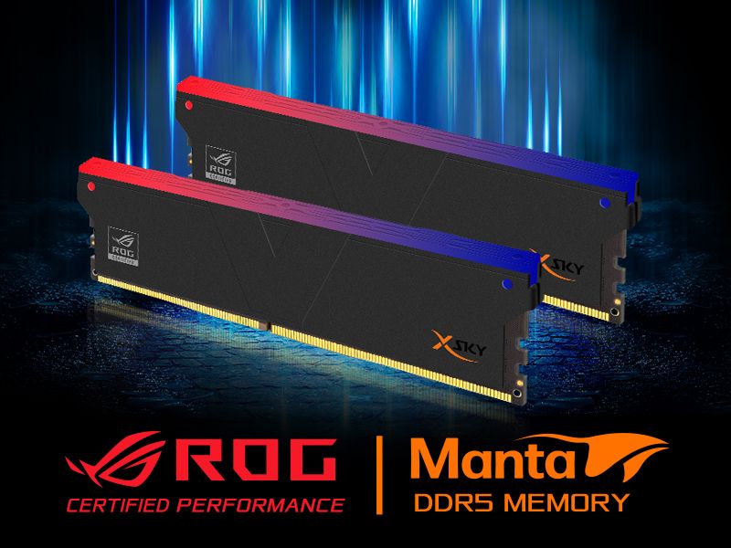 v-color 全何ROG 認證Manta XSKY系列DDR5 6000MHz 32GB(16GB*2)RGB桌上