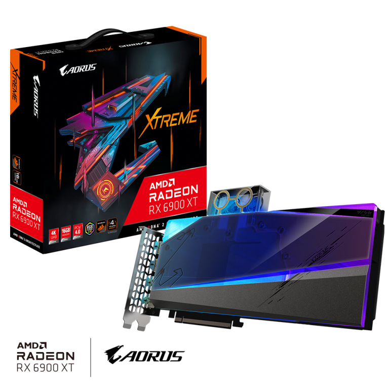 技嘉AORUS Radeon RX 6900 XT XTREME WATERFORCE WB 16G 顯示卡