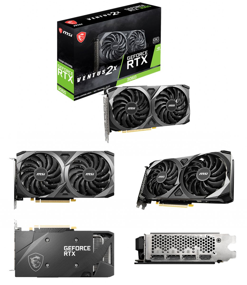 微星GeForce RTX 3060 VENTUS 2X 12G OC 顯示卡- PChome 24h購物