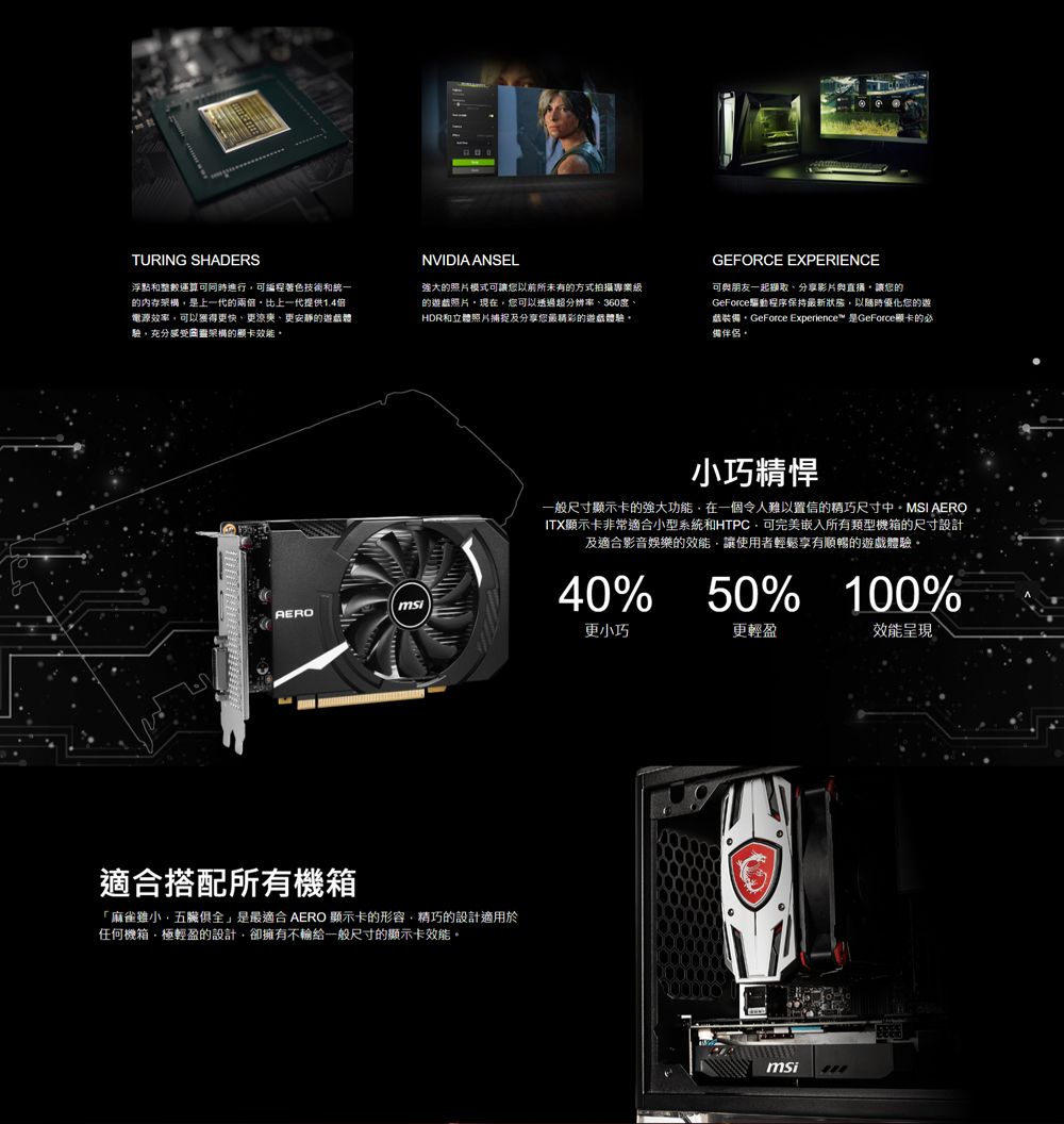 微星GeForce GTX 1630 AERO ITX 4G OC 顯示卡- PChome 24h購物