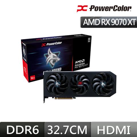 撼訊 Hellhound RX9070XT 16G-L/OC 16G GDDR6 顯示卡