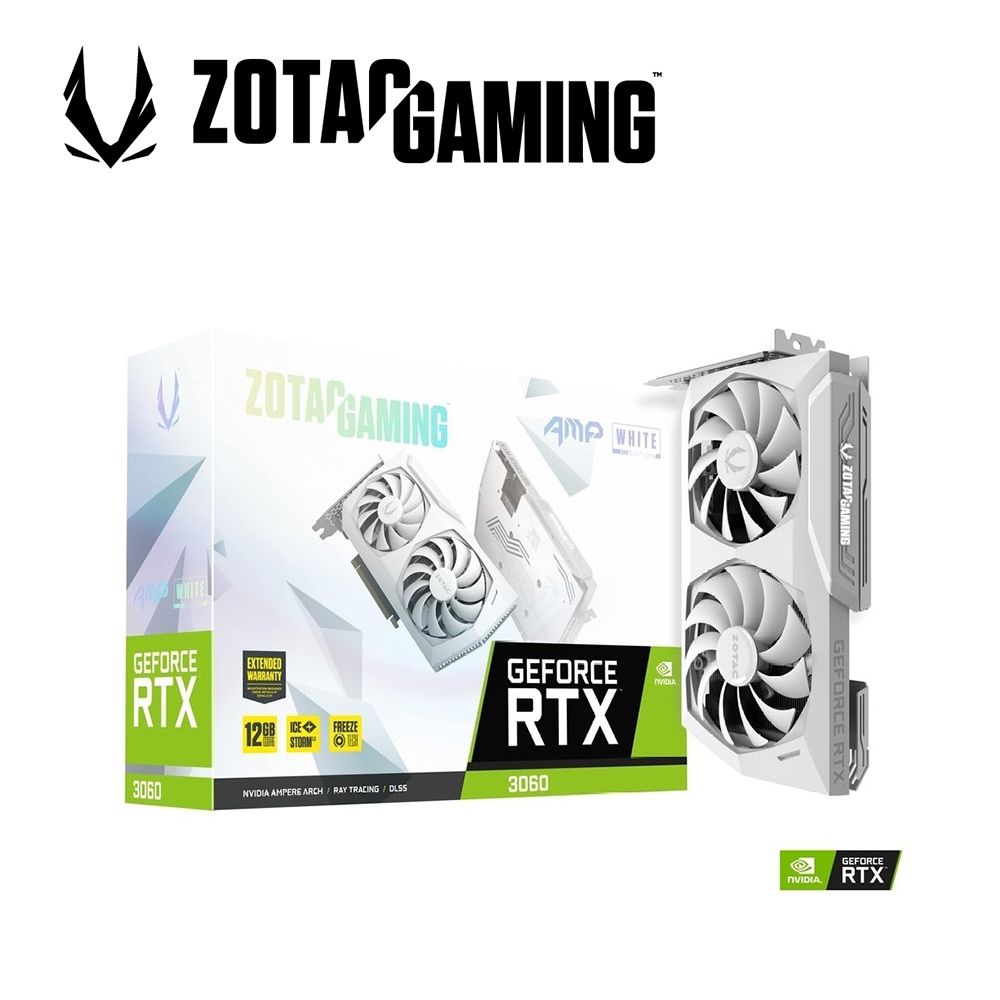 ZOTAC RTX3060 AMP White Edition(ZT-A30600F-10P) 顯示卡- PChome 24h購物