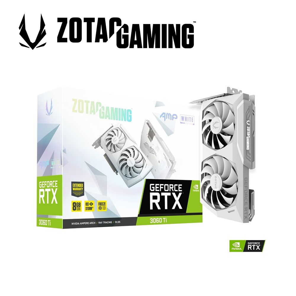 ZOTAC RTX3060TI AMP White Edition 顯示卡【送索泰大鼠墊】 - PChome