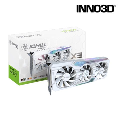 INNO3D GeForce RTX 4060TI 8GB GDDR6 ICHILL X3 WHITE