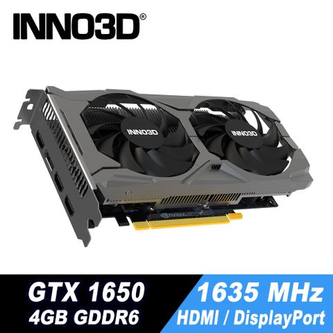 INNO3D 映眾 GEFORCE GTX 1650 4G GDDR6 TWIN X2 OC V3 顯示卡 節能白盒版