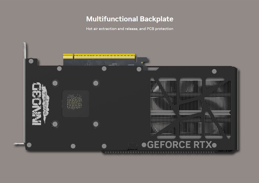 GEONNIBrutal  Multifunctional BackplateHot air extraction and release, and PCB protectionGEFORCE RTX