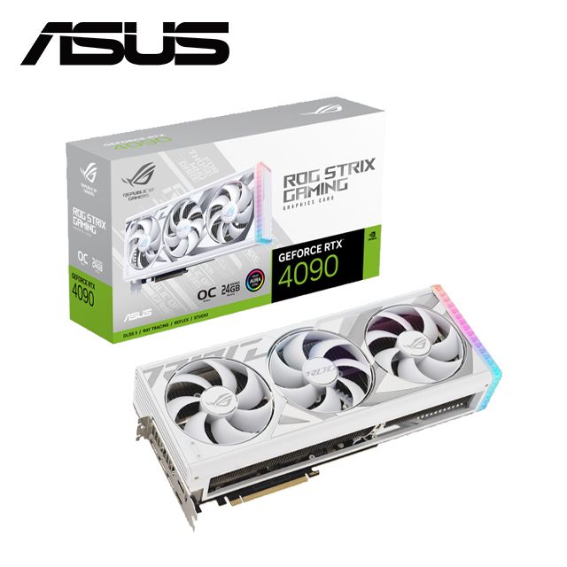 RTX4090組合包】ASUS ROG-STRIX-RTX4090-O24G-WHITE 顯示卡- PChome