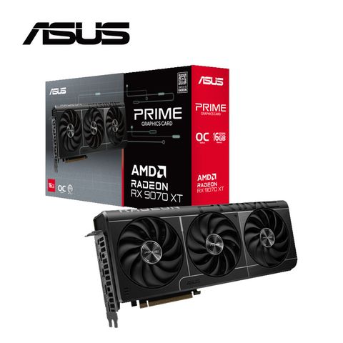ASUS 華碩 Prime Radeon RX 9070 XT 16GB GDDR6 OC 超頻版 顯示卡 組合
