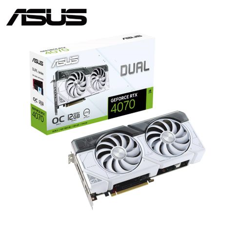 ASUS Dual GeForce RTX 4070 White OC Edition 12GB 顯示卡