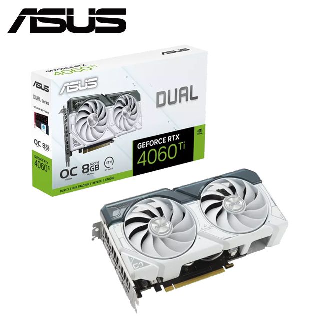 ASUS 華碩  Dual GeForce RTX 4060 Ti White OC 8GB GDDR6 顯示卡