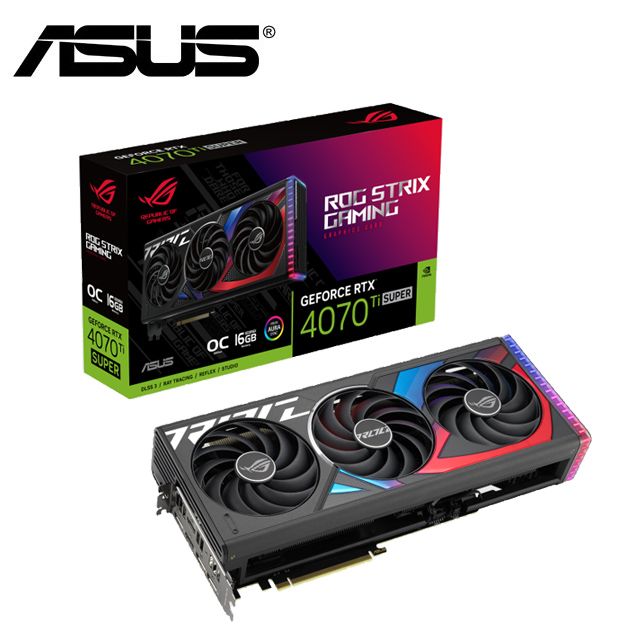 ASUS ROG Strix GeForce RTX 4070 Ti SUPER OC 16GB 顯示卡- PChome