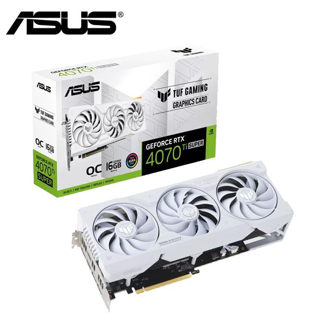 ASUS 華碩  TUF Gaming GeForce RTX 4070 Ti SUPER White 16GB OC 顯示卡