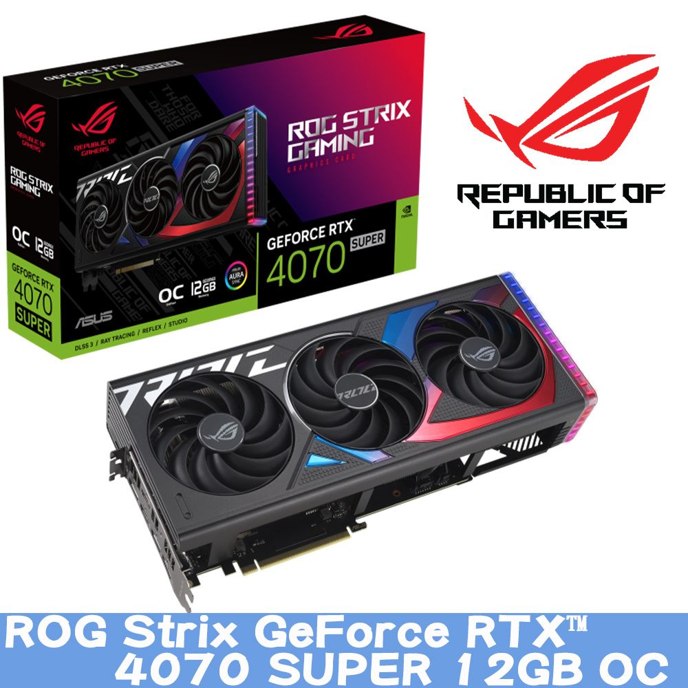 ASUS ROG 華碩  Strix GeForce RTX 4070 SUPER 12GB OC 顯示卡