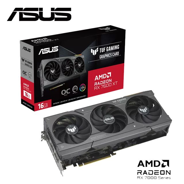 ASUS 華碩  TUF Gaming Radeon RX 7600 XT OC 顯示卡