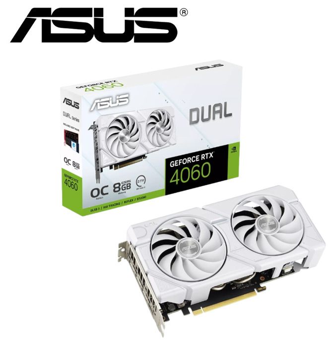 ASUS 華碩 DUAL-RTX4060-O8G-EVO-WHITE 8G DDR6 顯示卡