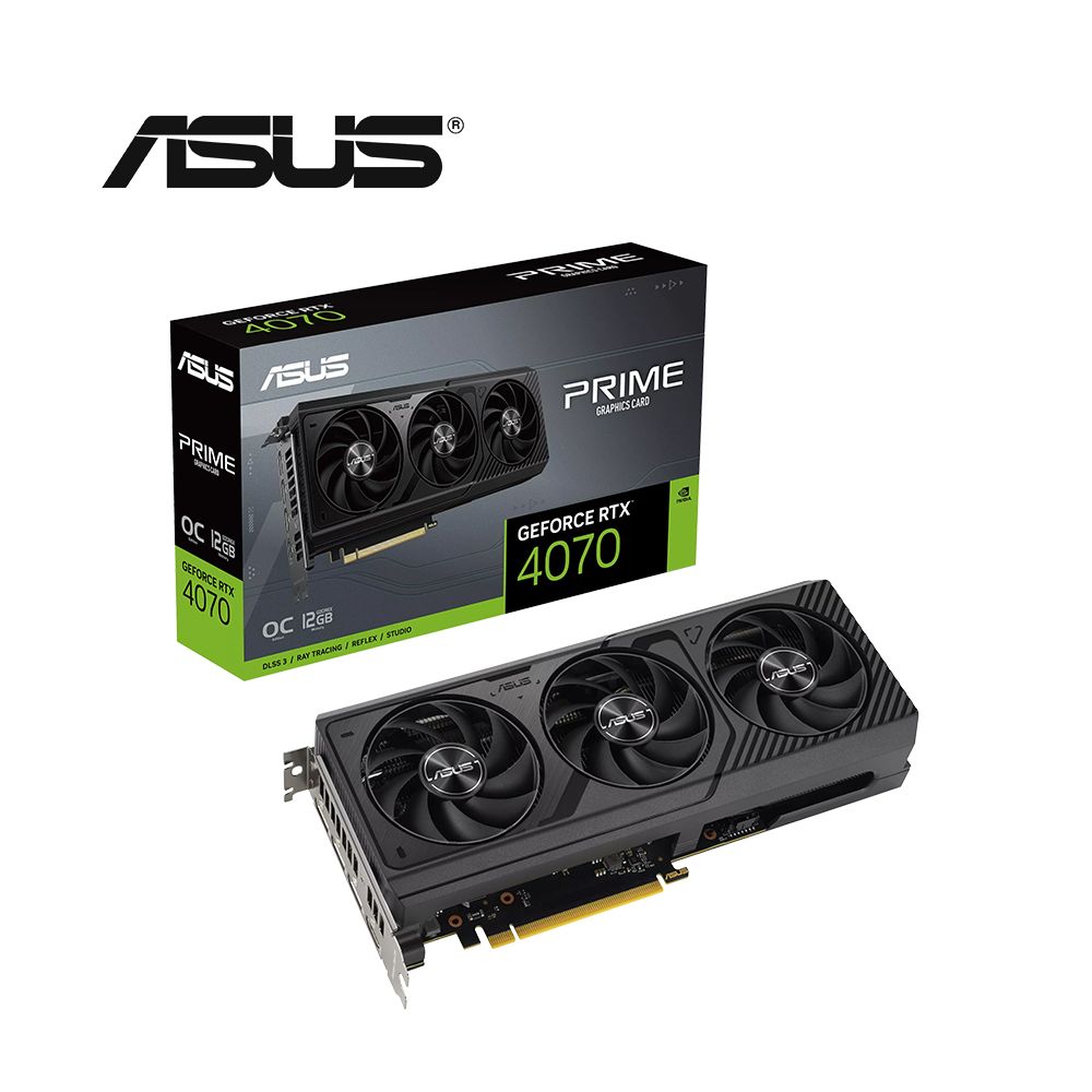 ASUS 華碩 PRIME-RTX4070-O12G 顯示卡+保銳 銅競魔 850W 銅牌 黑 電源供應器(V+P組合包)