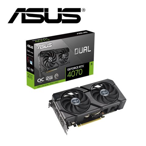 ASUS 華碩 DUAL-RTX4070-O12GD6 EVO 顯示卡+三星 S32CG552EC曲面電競螢幕