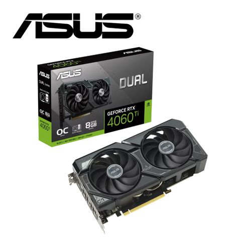 ASUS 華碩 DUAL-RTX4060TI-O8G-SSD 顯示卡+保銳 銅競魔 850W 銅牌 黑 電源供應器(V+P組合包)