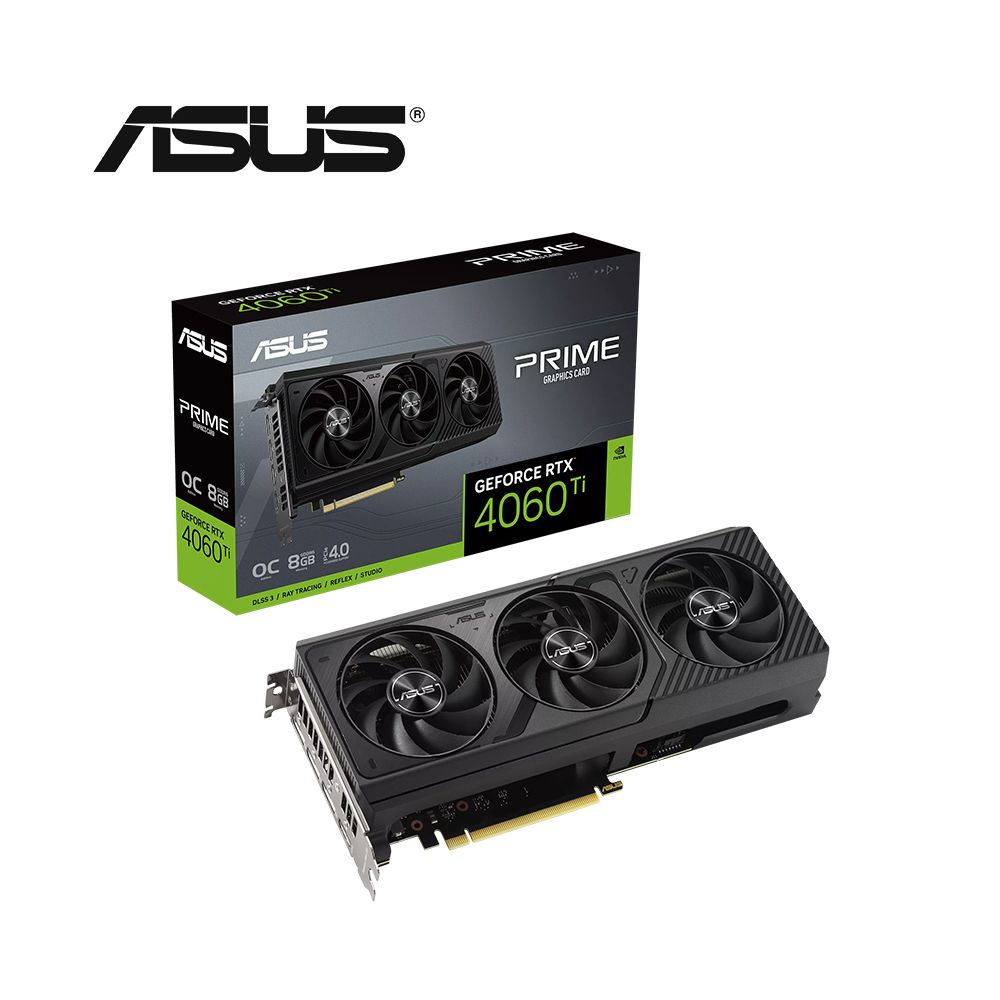 ASUS 華碩 PRIME-RTX4060TI-O8G 顯示卡+保銳 銅競魔 850W 銅牌 黑 電源供應器(V+P組合包)