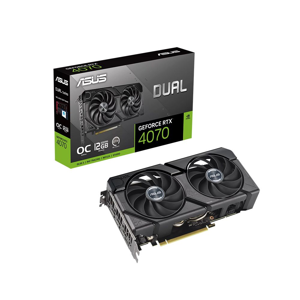 ASUS 華碩 DUAL-RTX4070-O12GD6 EVO 顯示卡+華碩 ROG Fusion II 300 RGB電競耳機