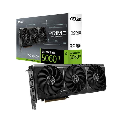 華碩 PRIME-RTX5060Ti-O16G 顯示卡+華碩 Prime 750W ATX3.0 金牌 電源供應器