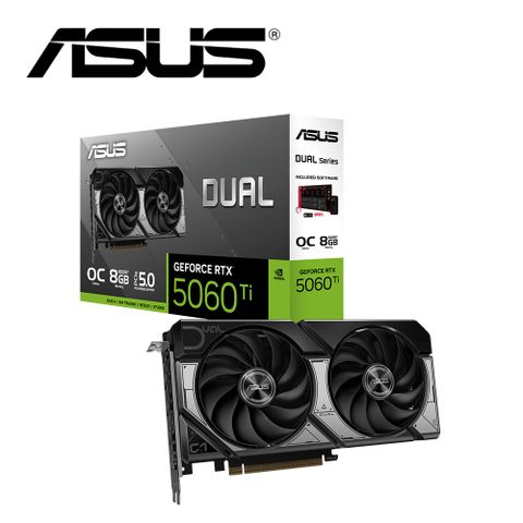 ASUS 華碩 DUAL-RTX5060Ti-O8G 顯示卡+保銳 銅競魔 850W 銅牌 白 電源供應器