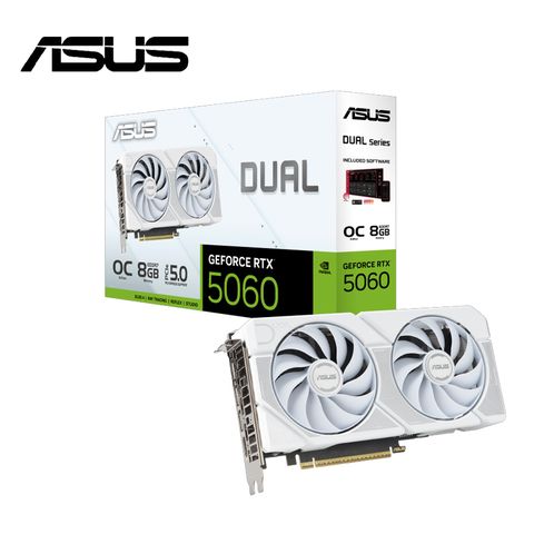 ASUS 華碩 Dual GeForce RTX 5060 White OC Edition 8GB GDDR7 顯示卡